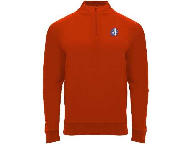 Sudadera infantil cremallera Epiro Roly con tejido cool fit Rojo detalle 4