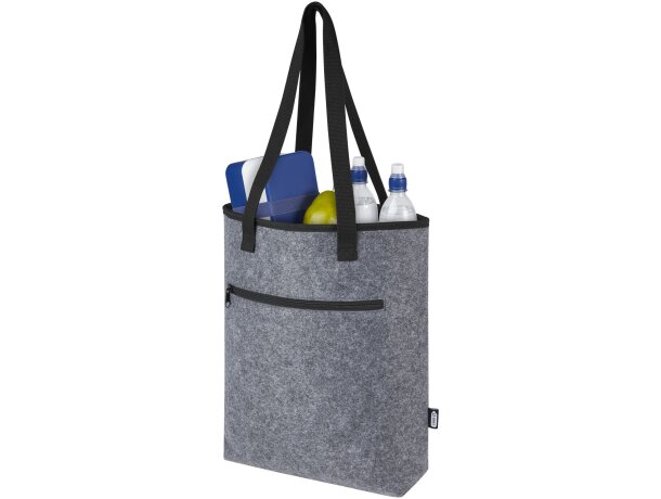 Bolsa tote isotérmica Felta fieltro reciclado GRS 12 litros Gris medio detalle 4