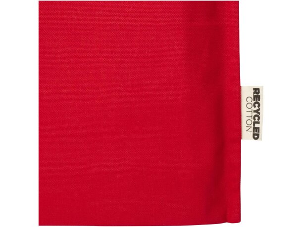 Bolsa tote algodón reciclado GRS con refuerzos Florida 14L Rojo detalle 19