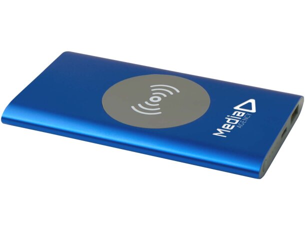 Batería externa inalámbrica Juice aluminio reciclado 4000 mAh Azul real detalle 15