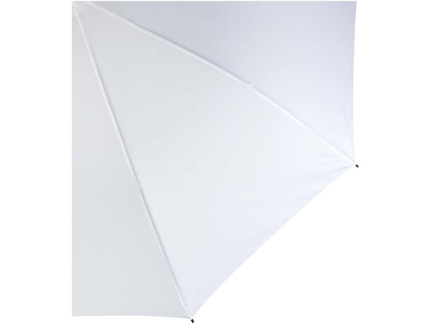 Paraguas Ibi 27 pulgadas con tejido pongee y armazón reforzado Blanco detalle 4