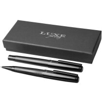 Set escritura rollerball bolígrafo metal negro