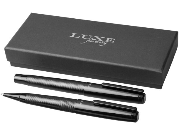 Set escritura Gloss rollerball y bolígrafo metal negro brillo Negro intenso detalle 7