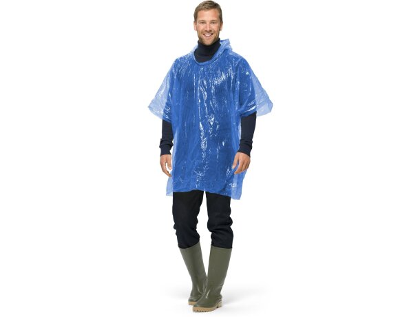 Llavero con poncho impermeable para empresas