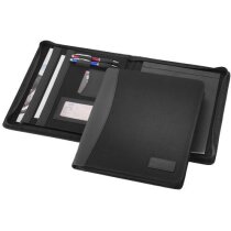 Carpeta Cardiff con impresión en polipiel negra