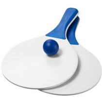 Juego de playa con raquetas y pelota de goma personalizado blanco Juego de playa con raquetas y pelota de goma personalizado blanco