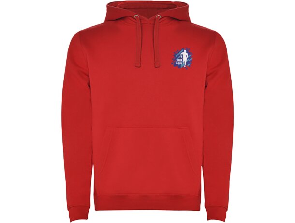 Sudadera con capucha para hombre Urban Roly Rojo detalle 81
