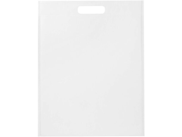 Bolsa tote EcoSeal de poliéster reciclado con certificado GRS Blanco detalle 7