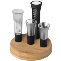 Set de vino 4 piezas con aireador personalizado negro intenso Set de vino 4 piezas con aireador personalizado negro intenso