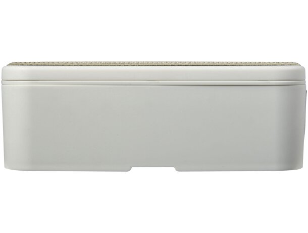 Fiambrera sostenible 700ml MIYO Renew de bioplástico Blanco marfil/gris piedra detalle 37