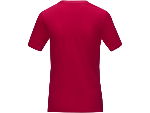 Camiseta orgánica GOTS de manga corta para mujer Azurite Rojo detalle 7