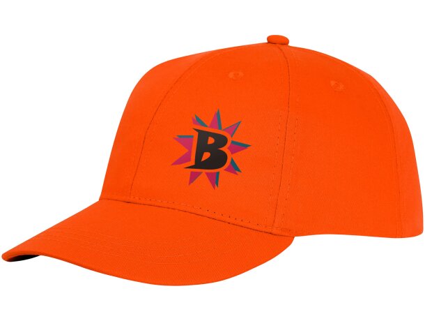 Gorra dividida en 6 paneles. Ideal para merchandising Naranja detalle 17