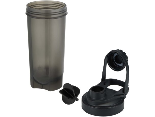 Bidón deportivo Forza 700ml con bola agitadora para batidos Negro intenso detalle 6