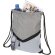 Mochilas de cuerdas personalizadas baratas con dos bolsillos poliéster 600D Blanco/gris