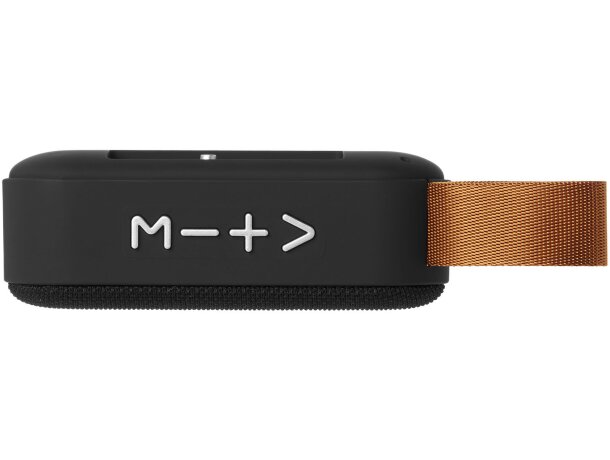 Altavoz Bluetooth Fashion con rejilla de tela tejida Negro intenso detalle 2