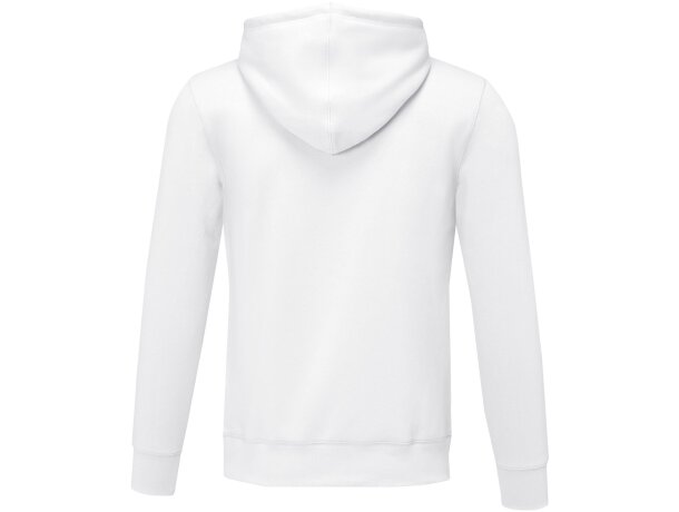 Sudadera con capucha Charon para hombre con interior afelpado Blanco detalle 3