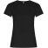 Camiseta mujer algodón orgánico entallada Golden Roly Negro intenso