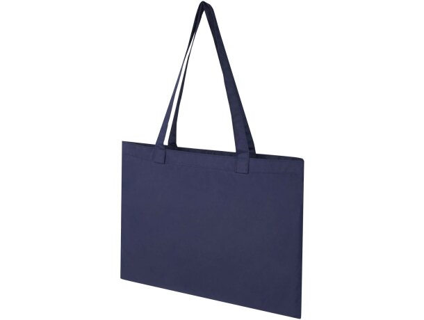 Bolsa tote circular reciclada GRS Kai con código QR Azul marino detalle 9