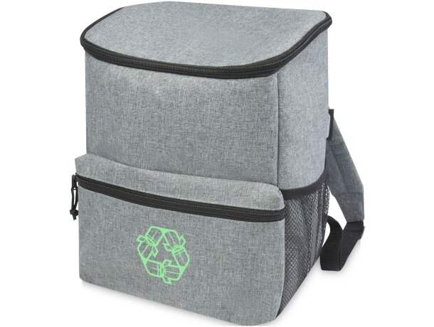Mochila isotérmica con bolsillo frontal y de malla lateral poliéster Excursion Gris mezcla detalle 1