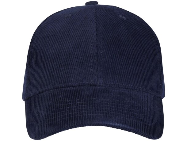 Gorra de pana reciclada Hutton con cierre ajustable Azul marino detalle 5