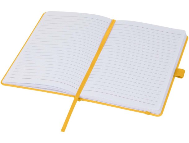 Libreta tapa dura plástico oceánico reciclado Thalaasa FSC Amarillo detalle 34