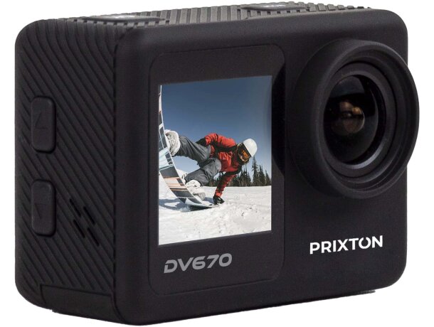 Cámara de acción doble pantalla 4K Prixton DV670 Negro intenso detalle 2