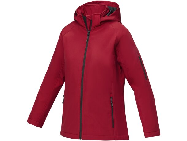 Chaqueta softshell acolchada Notus para mujer con capucha Negro intenso detalle 30
