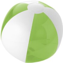 Pelota de playa combinado blanco y color transparente personalizada verde claro Pelota de playa combinado blanco y color transparente personalizada verde claro