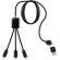 Cable de carga extensible 5 en 1 SCX.design C28 Rojo/negro intenso detalle 6