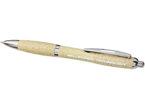 Bolígrafo de paja de trigo con punta cromada Nash economico
