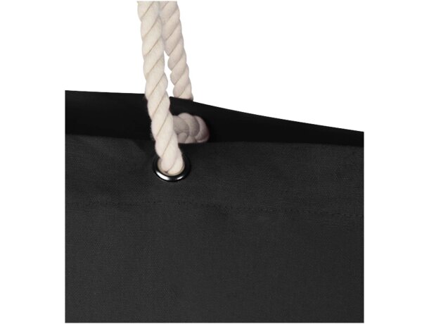 Bolsa tote de playa algodón reciclado certificado GRS Florida Negro intenso/negro intenso detalle 12