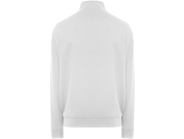 Sudadera cremallera completa unisex Ulan de Roly Blanco detalle 2