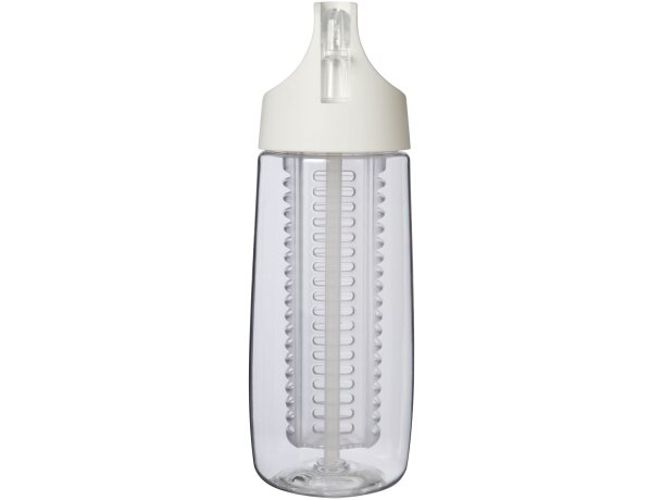 Bidón deportivo HydroFruit con infusor en plástico reciclado Blanco transparente detalle 2