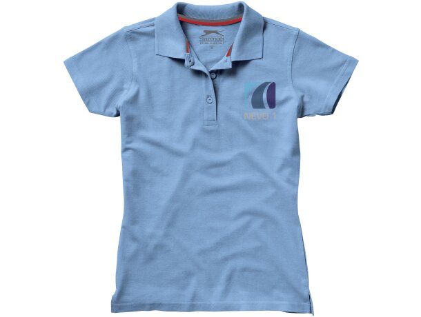 Polo de manga corta de mujer "advantage" Azul claro detalle 14