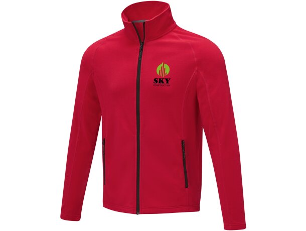 Chaqueta polar para hombre Zelus con cremallera reversible Rojo detalle 7