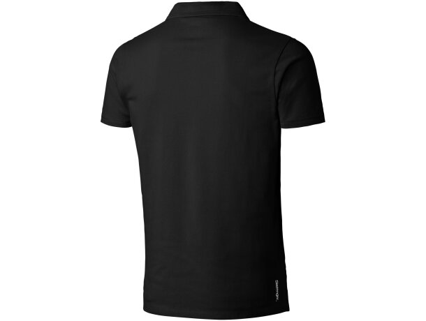 Polo para personalizar unisex 100% algodon 220 gr Negro intenso/gris detalle 11