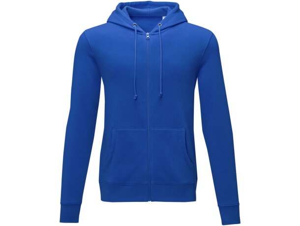 Sudadera con capucha y cremallera completa hombre Theron Azul detalle 17