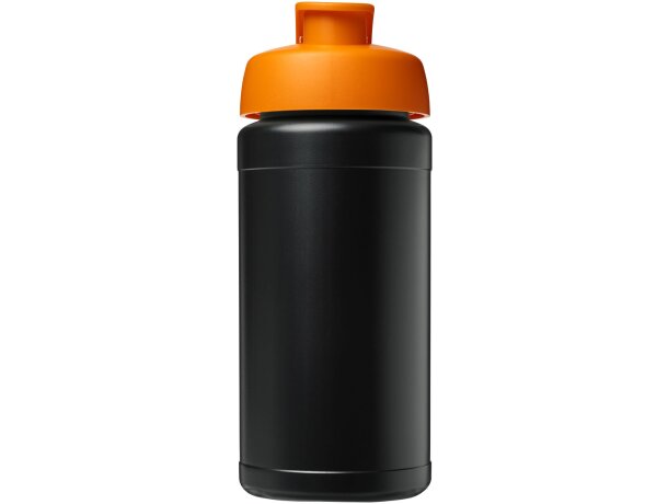 Bidón deportivo Baseline reciclado con tapa Flip 500ml Negro intenso/naranja detalle 42