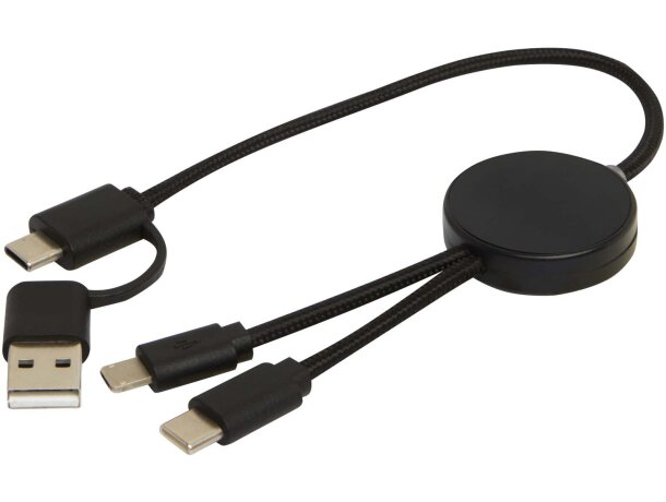 Cable 5 en 1 Citala de plástico reciclado Negro intenso detalle 6