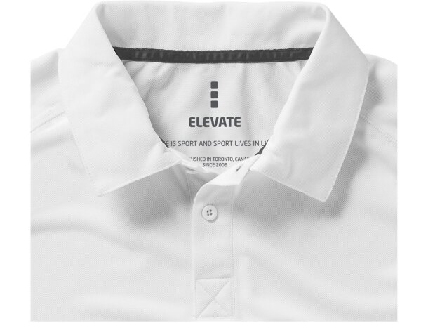 Polo unisex manga corta ottawa de Elevate 220 gr Blanco detalle 4