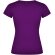 Camiseta cuello pico mujer Roly Victoria algodón 155 g/m² Morado detalle 32