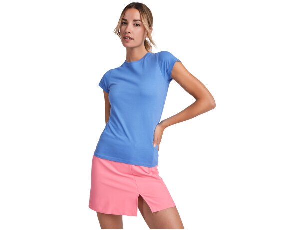 Camiseta manga corta mujer Capri Roly 100% algodón 170 g/m² Granate detalle 111