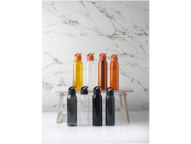 Botella de 650 ml con tapa de rosca personalizada grabada naranja