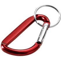 Llavero sencillo con mosquetón de aluminio personalizada roja