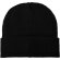 Gorro de lana con parche Boreas Negro intenso detalle 58