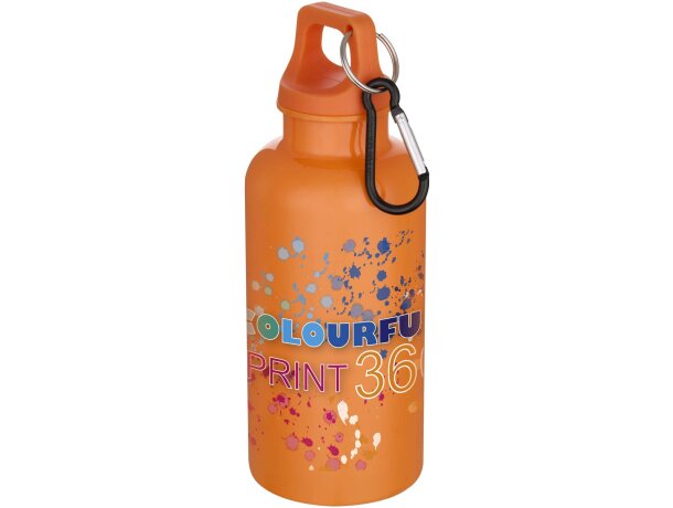 Botella Oregon 400ml de plástico PET reciclado certificado Naranja detalle 11