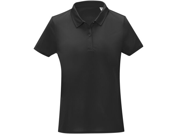Polo técnico manga corta mujer Deimos transpirable Cool fit Negro intenso detalle 37