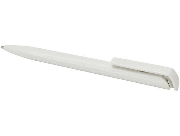 Bolígrafo de plástico reciclado Lucia con tinta líquida Blanco detalle 3