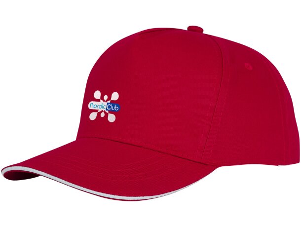 Gorra de 5 paneles con ribete. Personalizadas para tu estilo único Rojo detalle 5