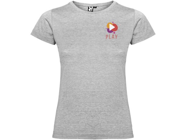 Camiseta mujer manga corta Jamaica Roly 100% algodón entallada detalle 53